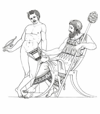 Priest Of Bacchus Attendant Coloring Page